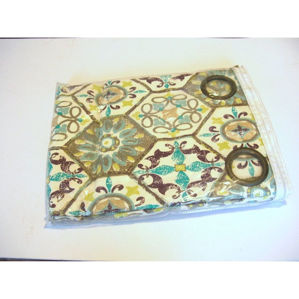 Split P Lined Curtain Panels Grommet Top 56" x 84" Orleans Design New One Pair - Picture 4 of 5